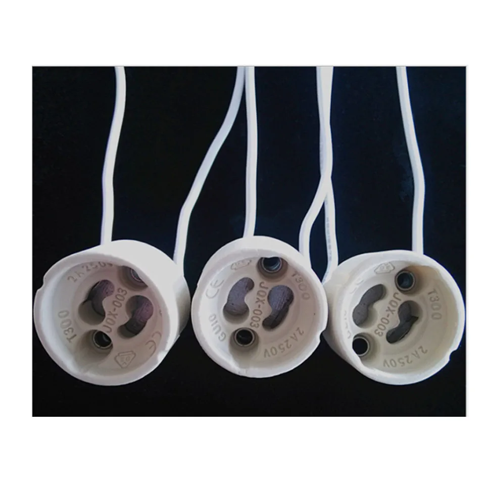 GU10 лампа держатель Гнездо основание светильника адаптер соединитель провода