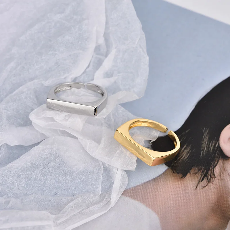Японские и корейские кольца для женщин мужчин золотистого серебристого цвета