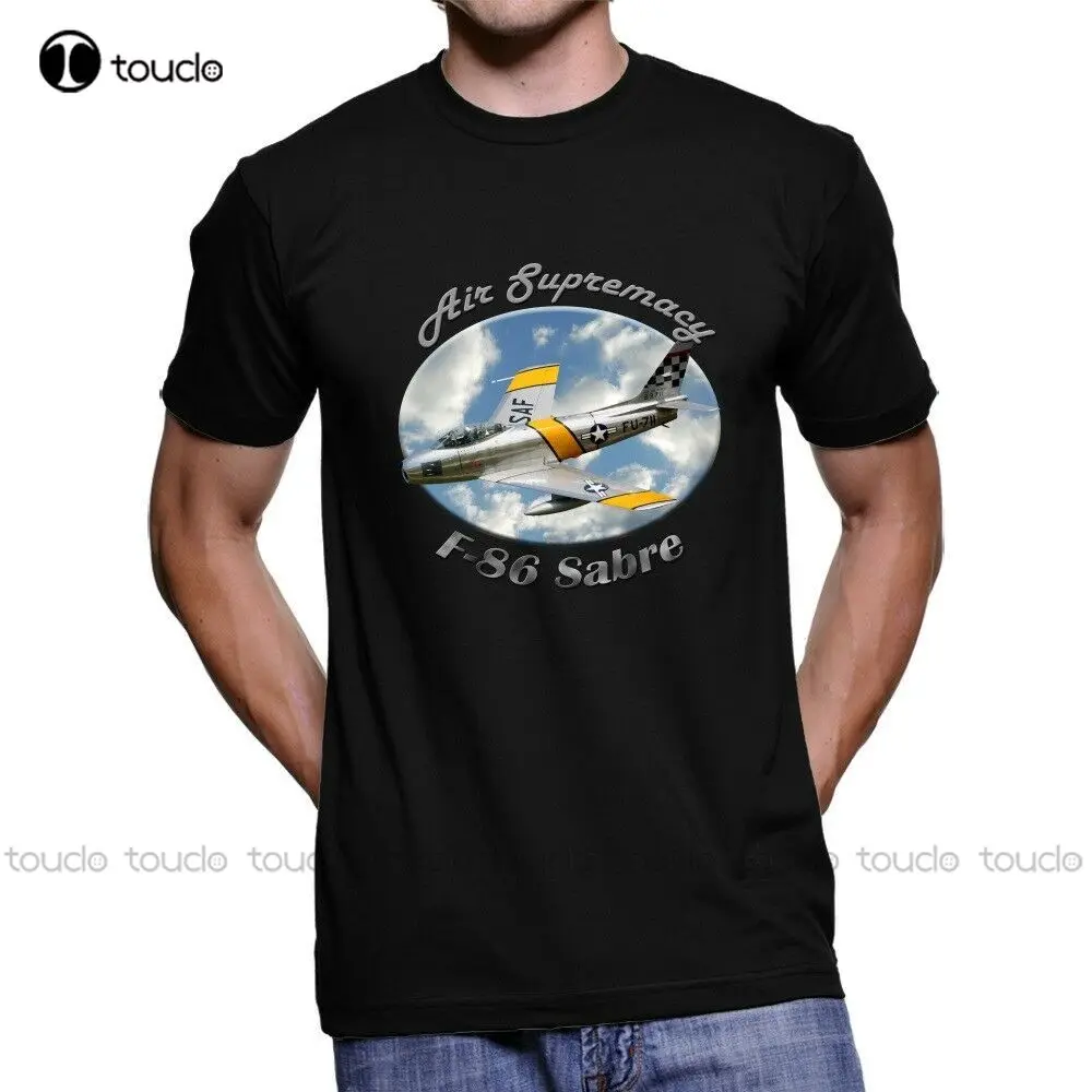 

F-86 Sabre Air Supremacy Men`S Dark T-Shirt men Summer Round Neck Men'S Hipster Cool O Neck Tops Casual Men Tees