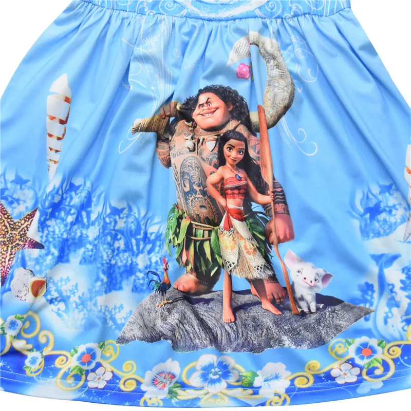 Детское платье принцессы Моана для девочек одежда вечеринки 2021 комплект платья