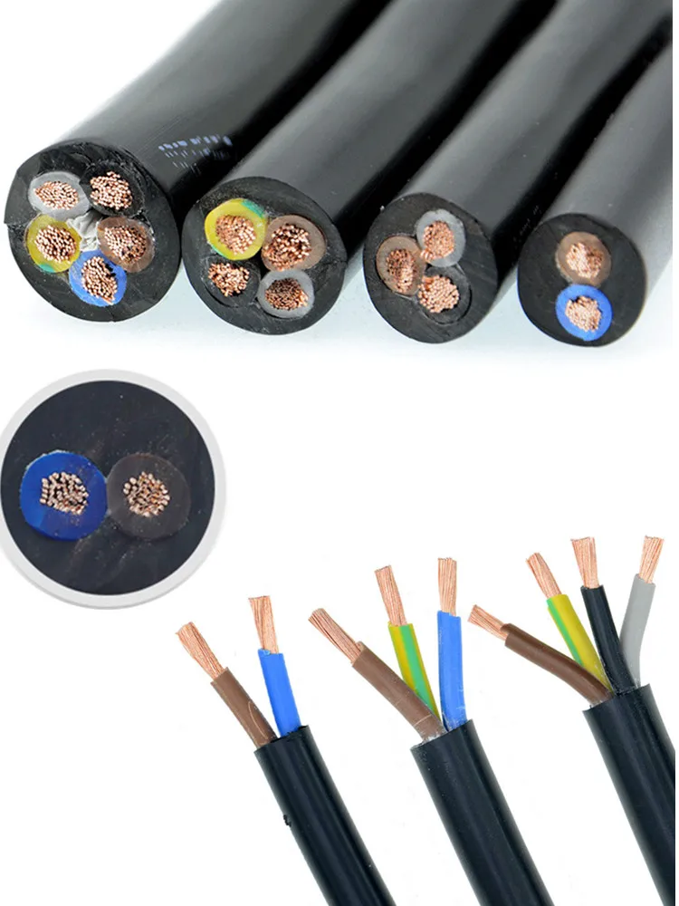 Медный кабель провод 18AWG 17AWG 15AWG 13AWG 11AWG 9AWG 1 метр 2-5 жил электрический из ПВХ с
