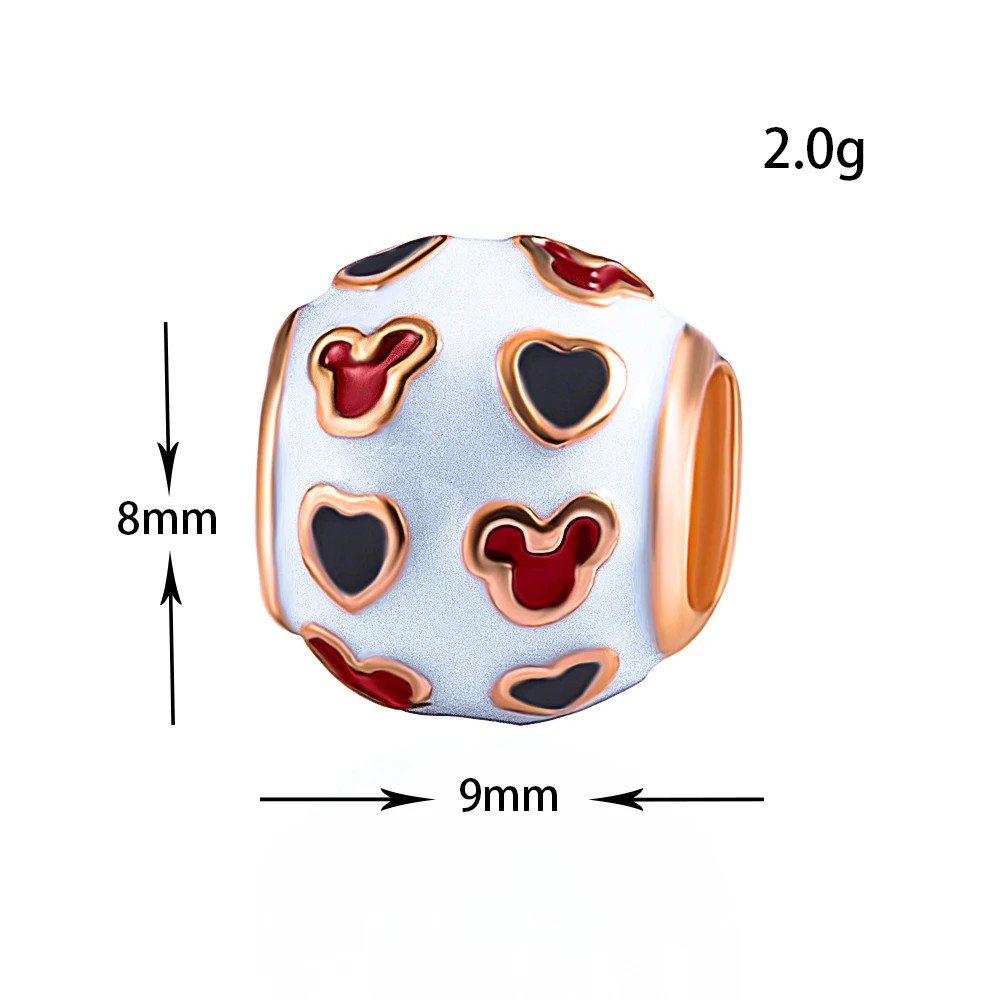 

New Original Rose Gold Color Bead Magnolia Bloom Flower Family Life Tree Charm Fit European Bracelet Necklaces DIY Women Jewelry