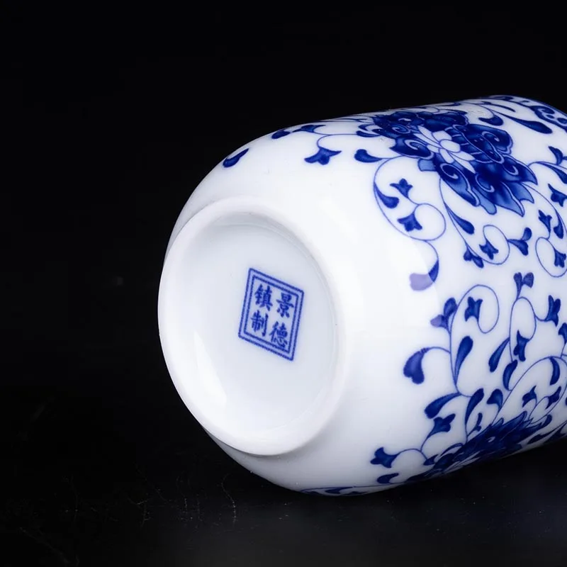 180 мл Цзиндэчжэнь сине-белая фарфоровая чайная чашка кунг-фу керамические чайные