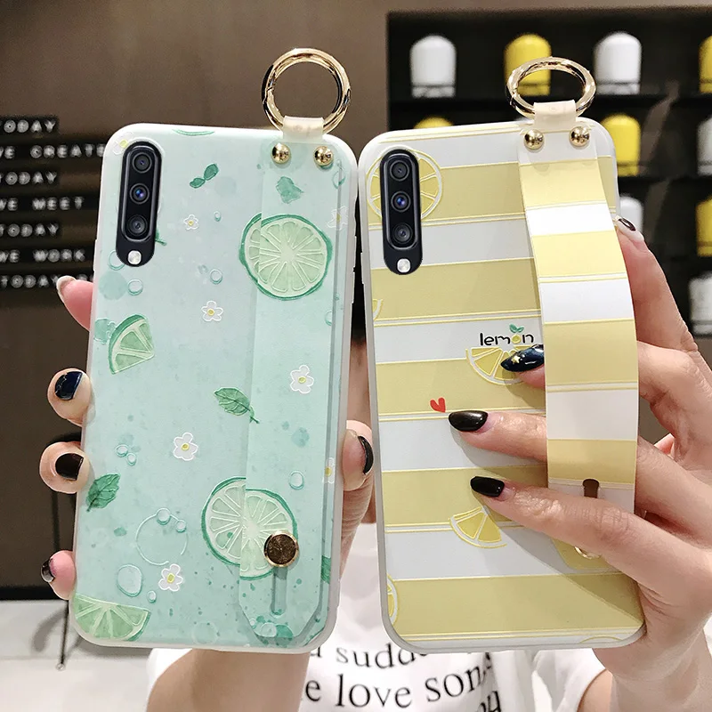 SoCouple ремешок чехол для samsung Galaxy S9 S8 S10 плюс S10e Note 8, 9, 10, плюс A40 A50 A70 A20 A10 A30 чехол для телефона из ТПУ с принтом держатель чехол