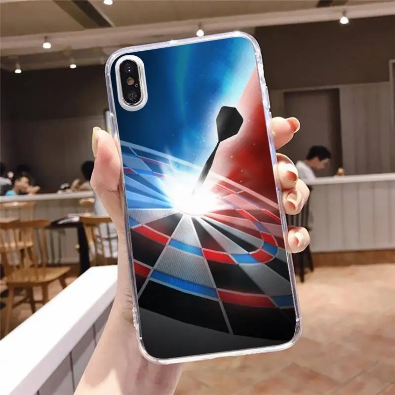 

Darts game flame pattern Phone Case Transparent soft For iphone 5 5s 5c se 6 6s 7 8 11 12 plus mini x xs xr pro max