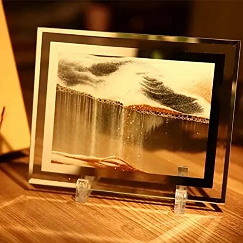 

Moving Sand Art Picture Sandscapes in Motion Office Desktop Art Decor Toys Ornaments Home Accessories Birthday Gifts