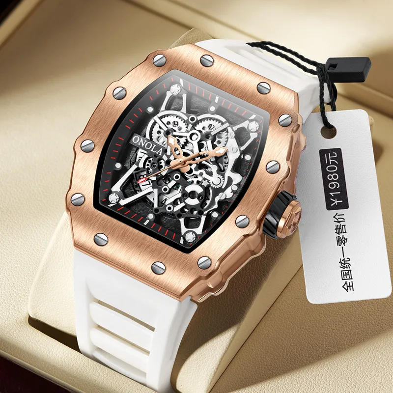 Цена Мужские водонепроницаемые светящиеся спортивные часы, повседневные кварцевые наручные часы, 50 метров