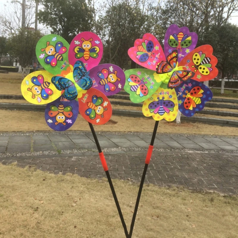 

3D Butterfly Insect Windmill Wind Spinner Home Garden Yard Decoration Kids Toy