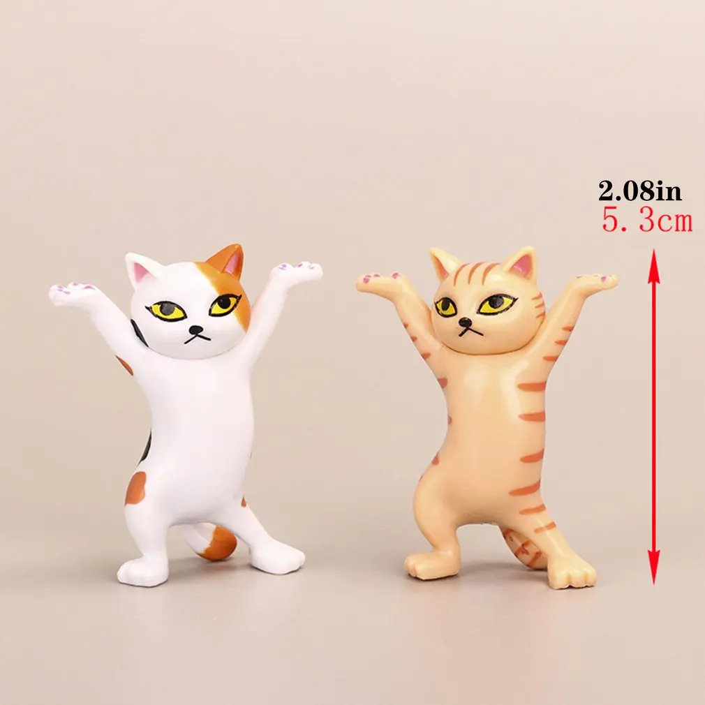 

Cartoon cat pen holder dancing cat hand-made cartoon enchanting kitten toy doll ornament office pen holder Figure Model