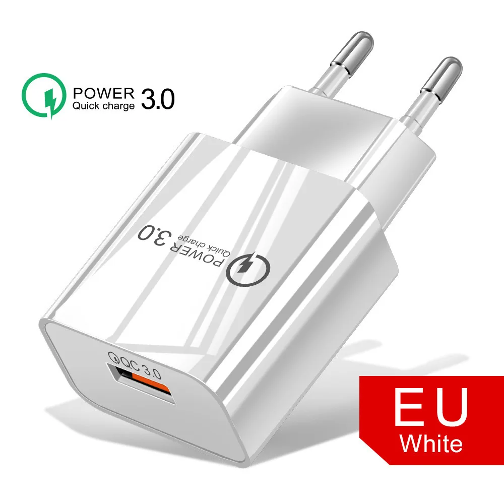 

18W Quick Charge 3.0 5V/3A 9v/2A For iPhone 12 Charger Wall EU Fast Charging For Samsung Xiaomi Huawei Phone Chargers Adapter