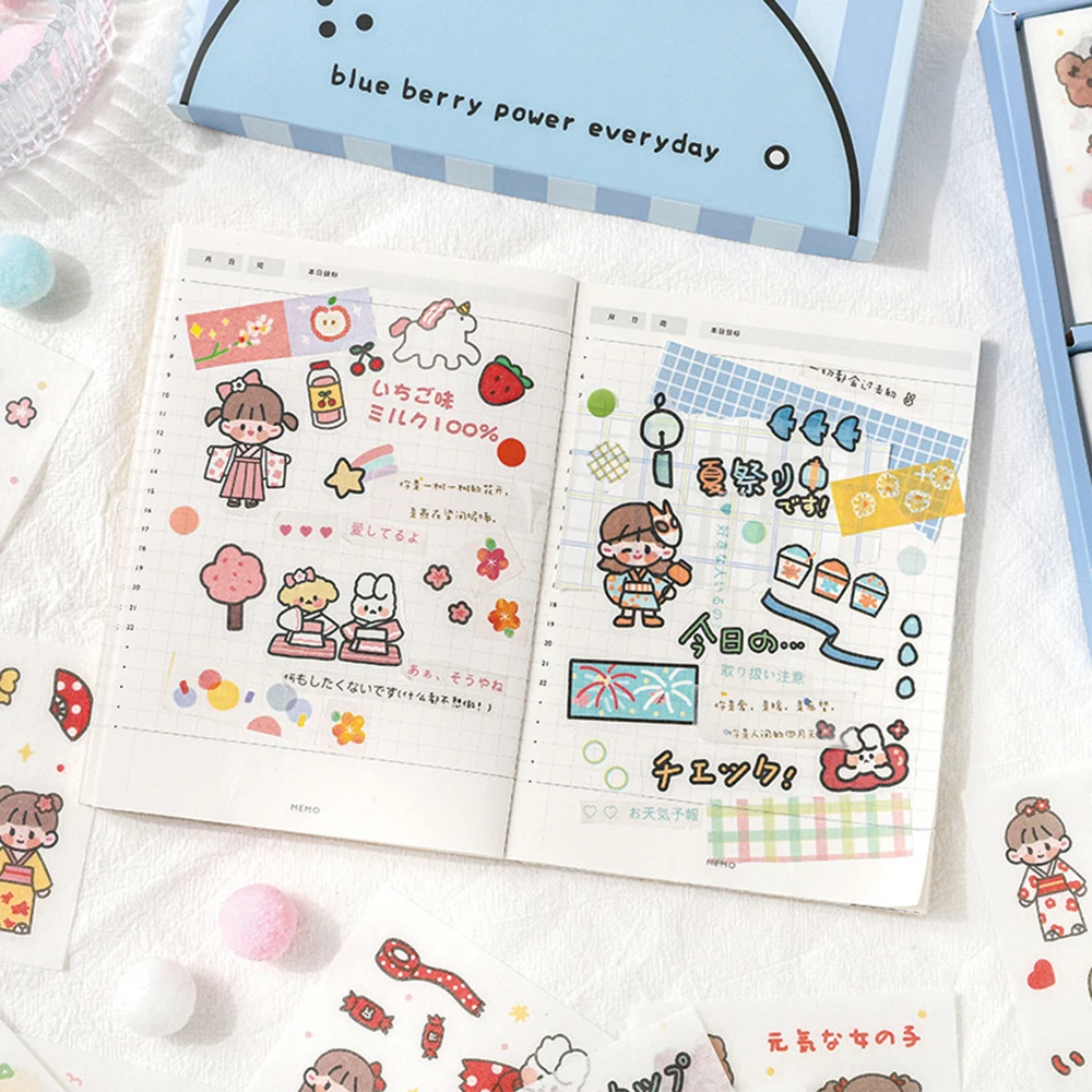 100 шт./кор. суда девушка декоративные Стикеры Kawaii деко ПЭТ Водонепроницаемый s DIY