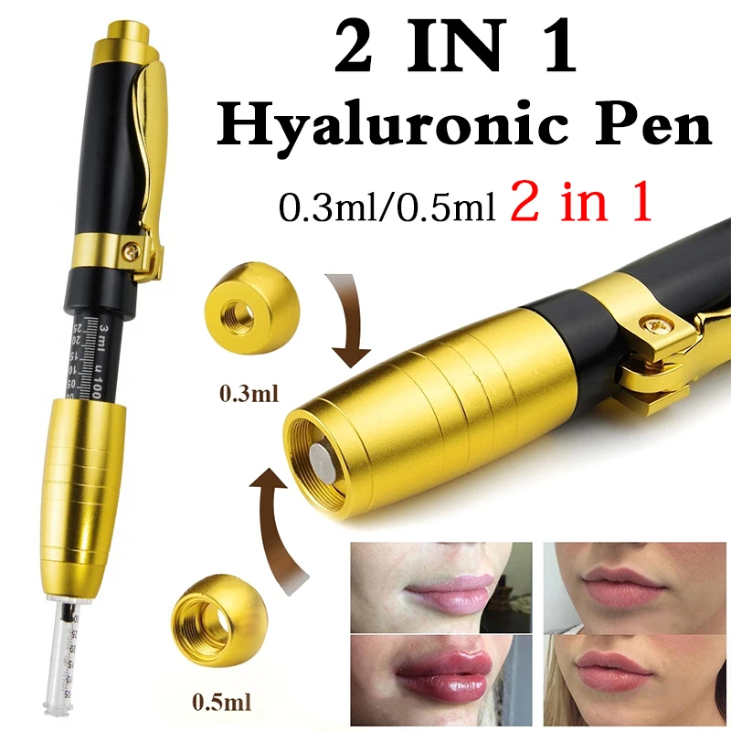

2 IN 1 Hyaluronic Pen 0.3ml &0.5ml hyaluronique Acid Pen For face lifting injection Filler dermal lip fillerlip Anti Wrinkle