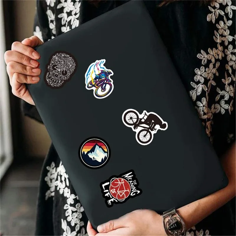 50 Pcs Mountain Bike Stickers|road Bike Waterproof Vinyl Stickers for Bike Water Bottles Laptop Bicycle Waterproof Decals
