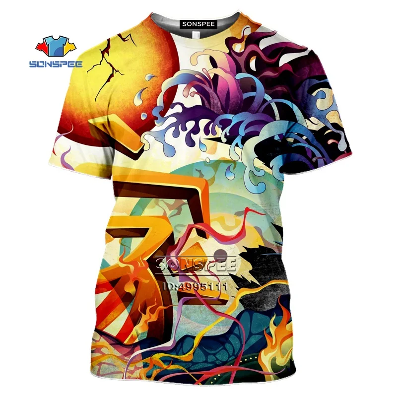 

SONSPEE Japanese Art Ukiyo E Sake Aesthetic Clothes 3D Print Men's T-shirts Women Summer Tshirt Casual Harajuku Hip Hop Shirts