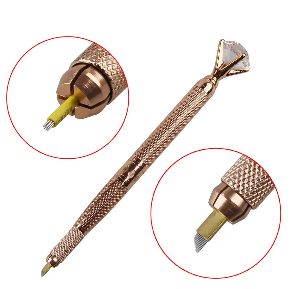 Ручная микроблейдинг 3D Ручка для перманентного макияжа бровей тебори тату