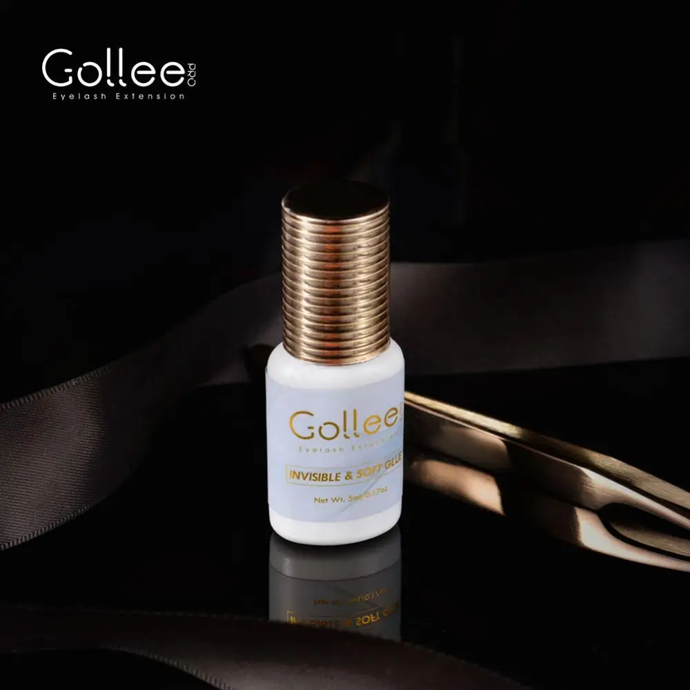 

Gollee Eyelash Glue for Lash Extensions Fast Extra Strong Lash Glue 3-4 Sec Dry Time 6-7 Weeks Bonding Free Latex for Beginner