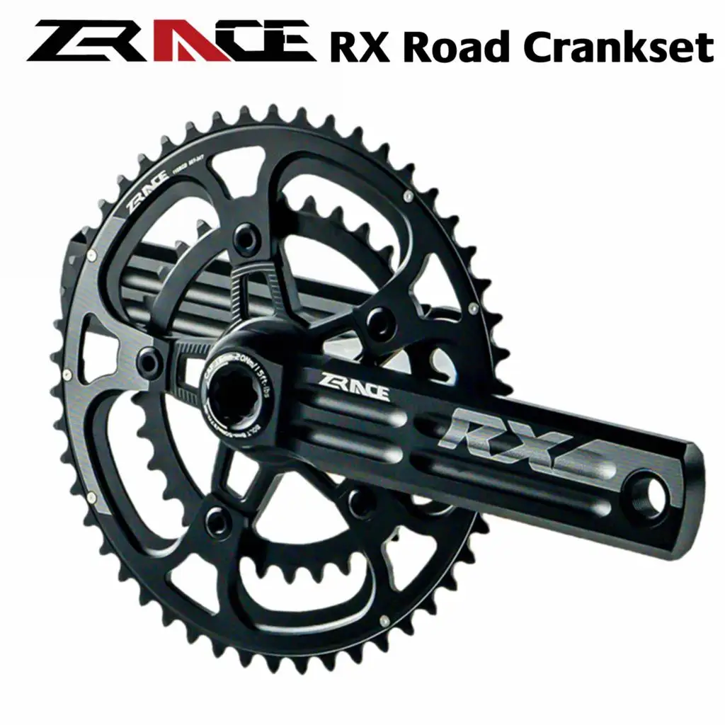 ZRACE RX 2x1 0/11 скоростная дорожная цепь, защитная коленка, 50/34T, 53/39T, 170 мм/172,5 мм/175 мм, DUB BB29 - изображение