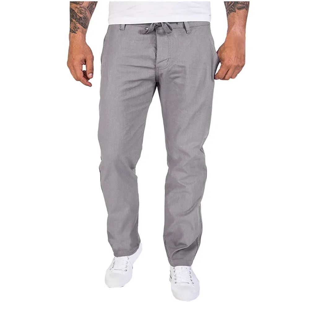 Брюки мужские комбинезоны повседневные карманные спортивные Рабочие свободные