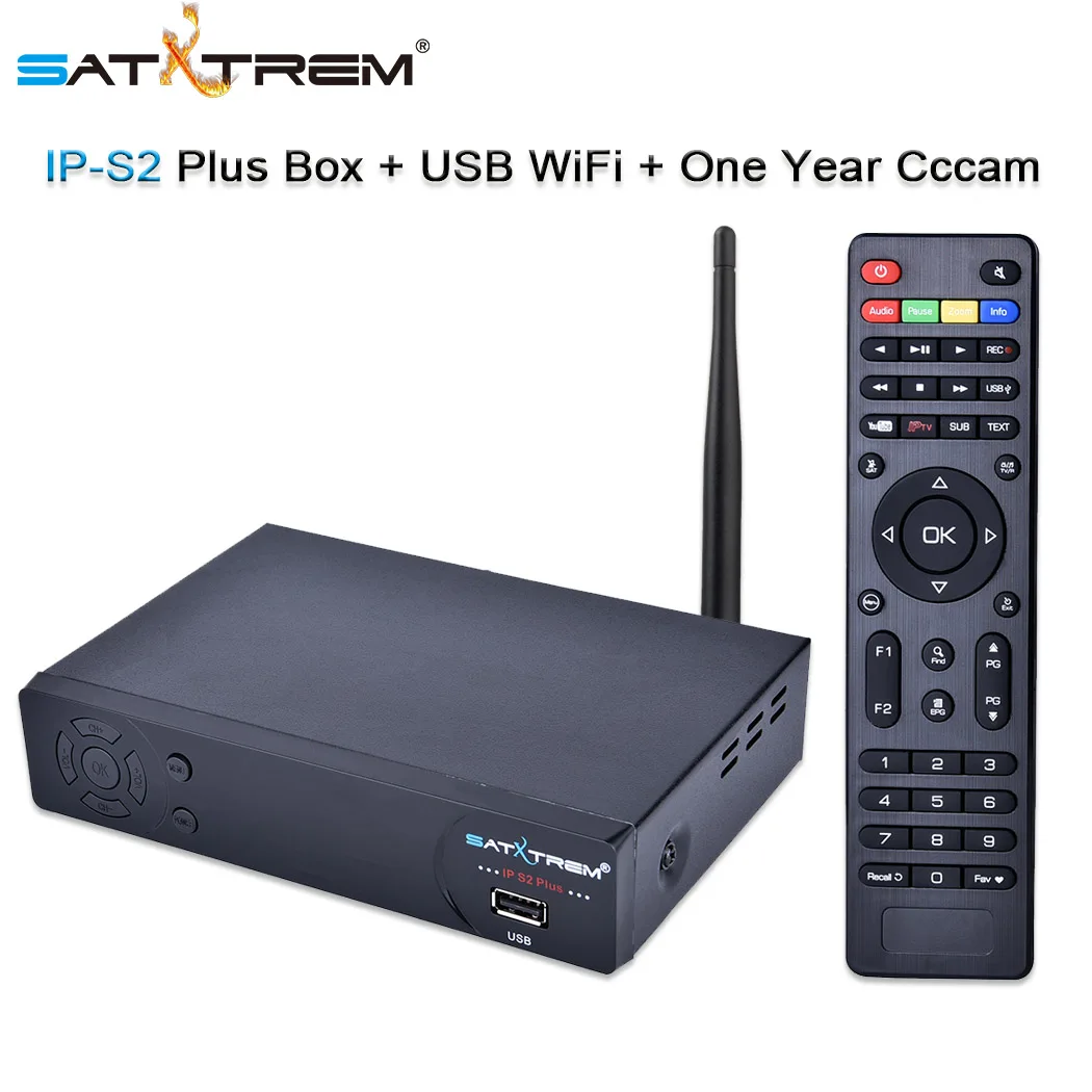 with 1yearcccam wifi satxtrem ips2 iptv спутниковый ресиверwith usb wifi oscam cccam receptor azamerica телевизор ресивер тв тюнер скалер универсальный Приставка для цифрового ТВ для России - Цвет: with 1yearcccam wifi