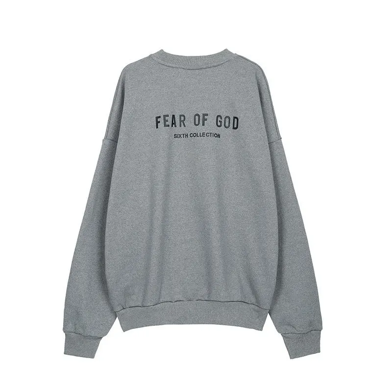

Street fashion of God sweater fog 6th letter round neck Pullover for men and women