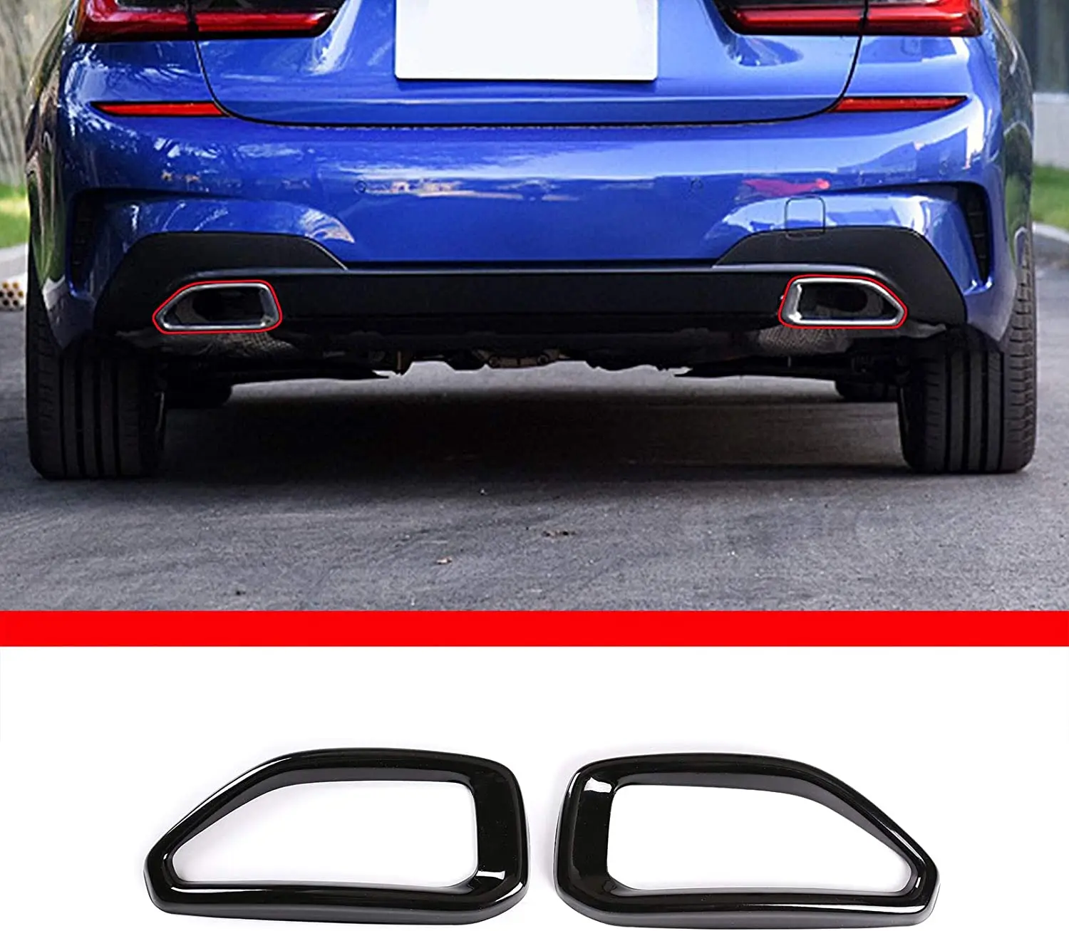 

For BMW 3 series G20 2019-2021 stainless steel exterior parts exhaust pipe decoration auto parts