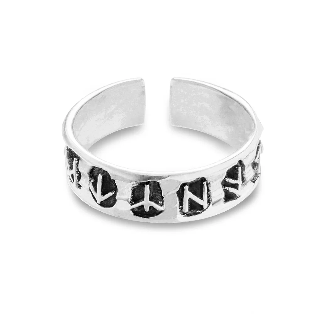 Кольцо для мужчин и женщин винтажный черный амулет в стиле панк ретро кольцо