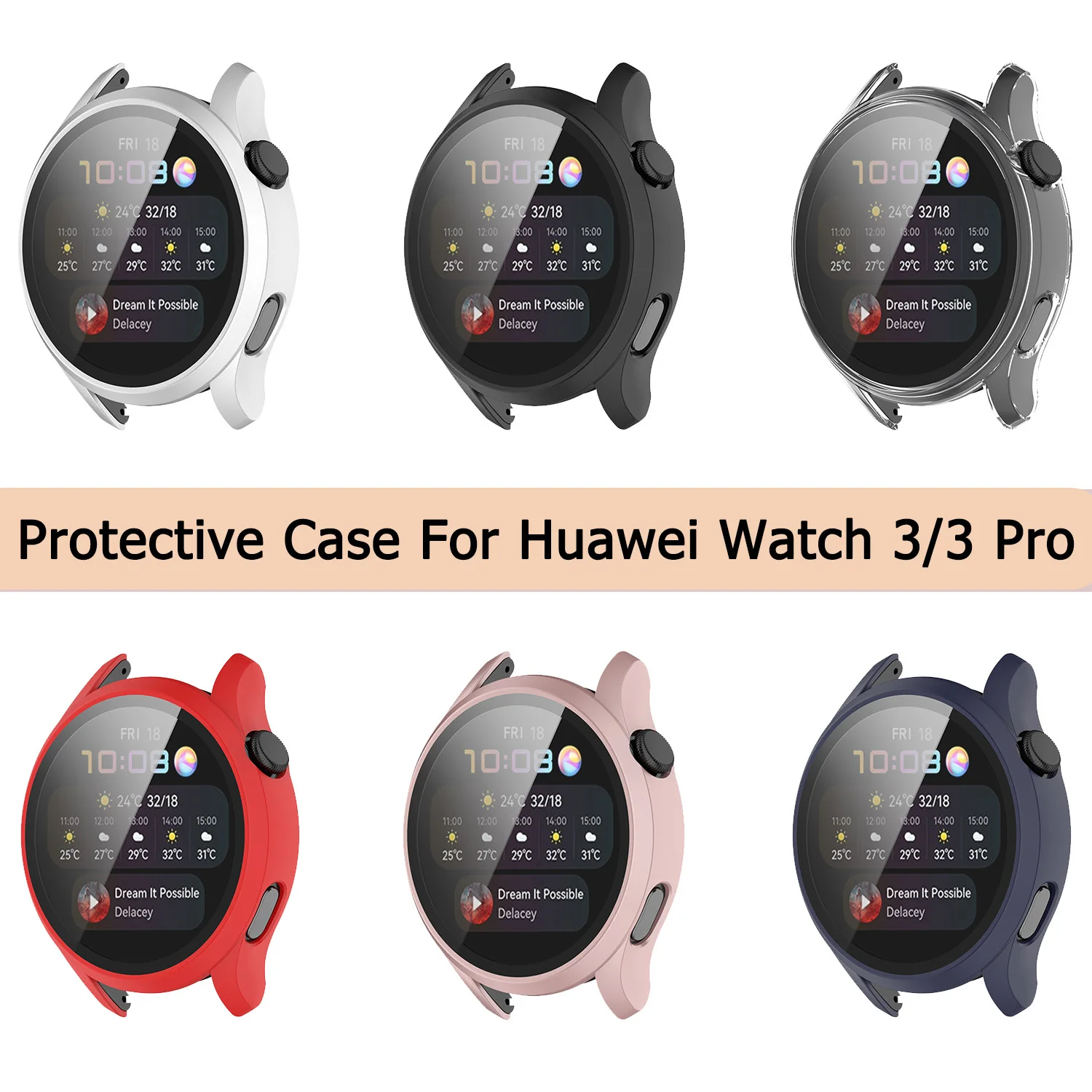 Защитный чехол для Huawei Watch 3 Pro защитный 46 мм 48 закаленное стекло Защитная пленка