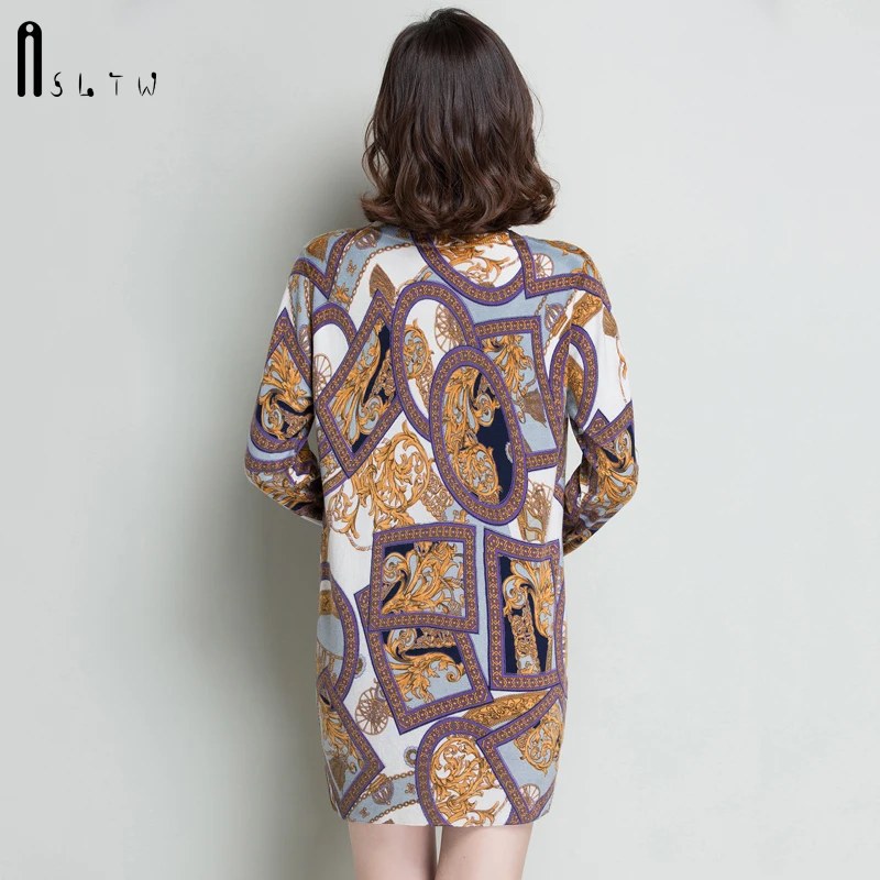 ASLTW длинный свитер платье Женский высококачественный зимний Пуловеры джемпер