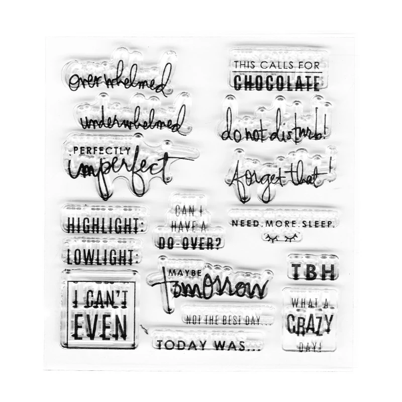 Ежедневник с прозрачными штампами мини прозрачный силиконовый Журнал