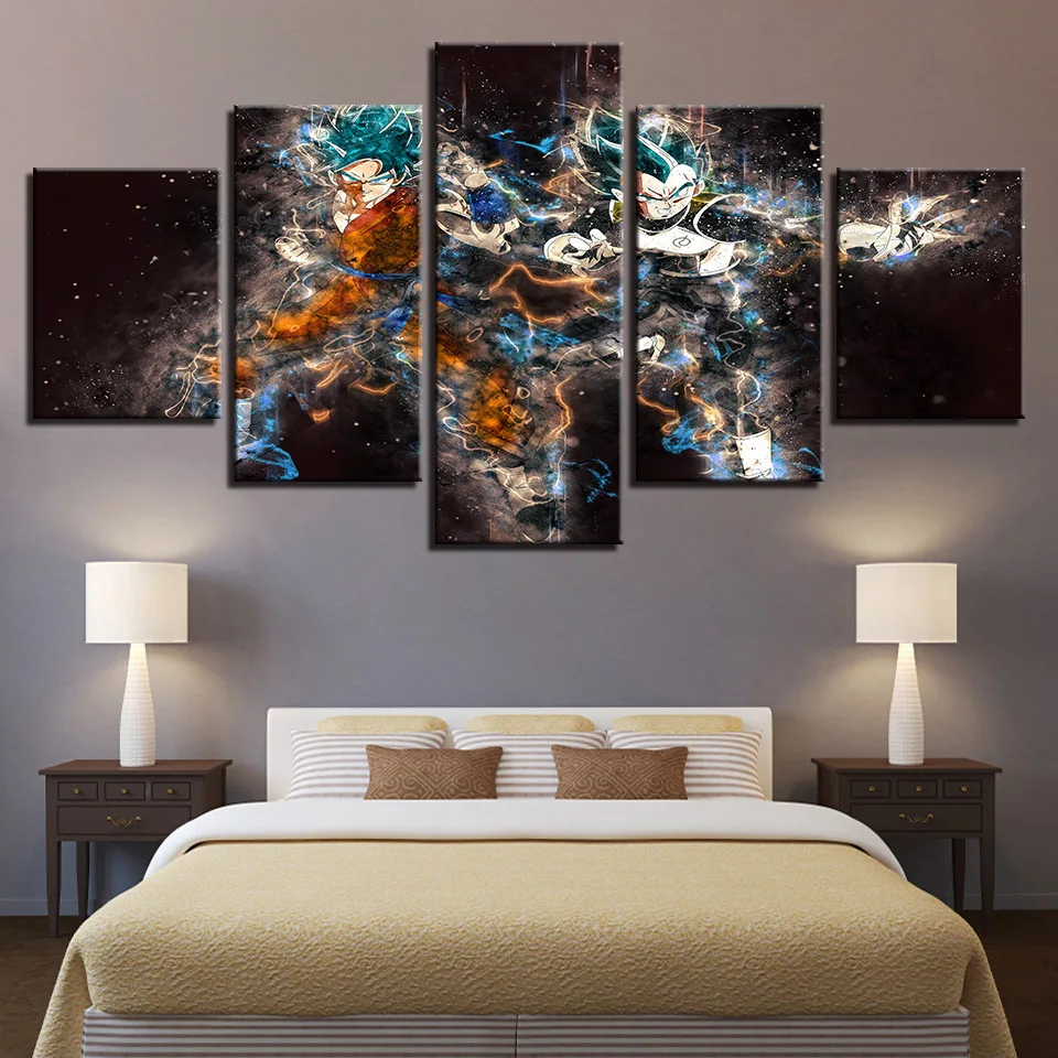 Dragon Ball плакаты на стену изображения для Гостиная картины 5 штук Son Goku Saiyan аниме