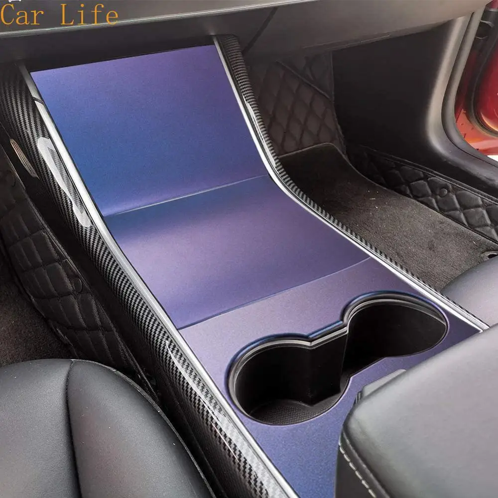 

Center Console Wrap ABS Console Cover Interior Decoration Wrap Kit For Tesla Model 3