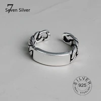 925 sterling silver rings for women chain vintage fashion female trendy resizable opening rings