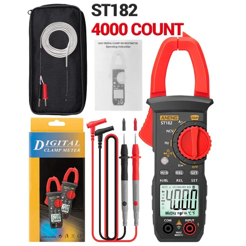 

Digital Clamp Meter AC Current Multimeter DC/AC Voltage Hz Capacitance NCV Ohm 203F