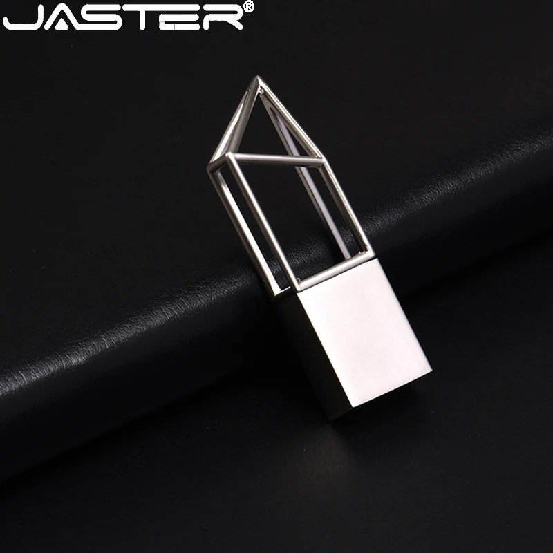 

JASTER Portable Metal Short Silver USB Flash Drive 4GB 8GB 16GB 32GB 64GB Gold 2.0 External Storage Memory Stick Nice Gift