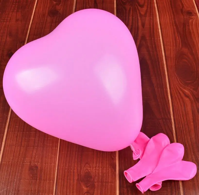 pink 10 шт., 10 дюймов, 2,2 г, воздушные шары в форме сердца для дня рождения, свадьбы, вечеринки, дня рождения, уплотненные латексные шары в форме сердца - Цвет: pink