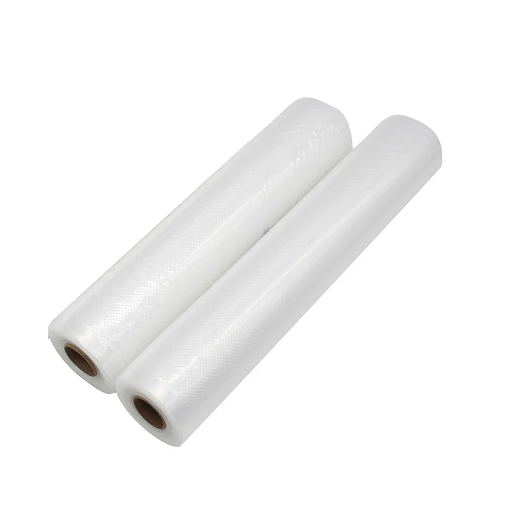 

2Rolls Food Storage Bags Vacuum Heat Sealer Fresh Food Shield Bag Rollers Food Storage Bags Flim Wrap Kitchen Packaging Tool