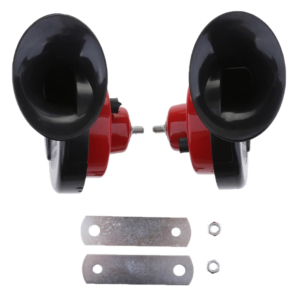 Воздушный гудок для мотоцикла черный и красный 105 дБ 12 В громкий звук |