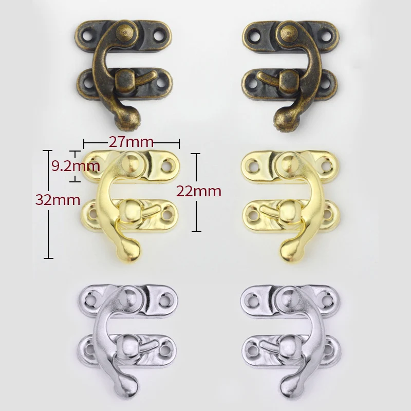 Бронзовая железная застежка защелка для коробки замок защелки подарочные