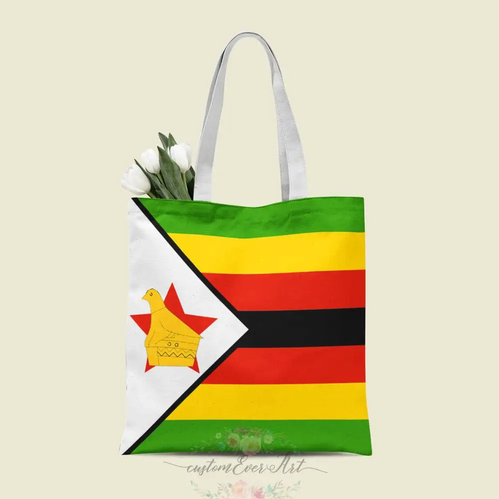 

Zimbabwe tote bag custom canvas tote bags for women for teacher Birthday Bags Gift Bag personalized gifts