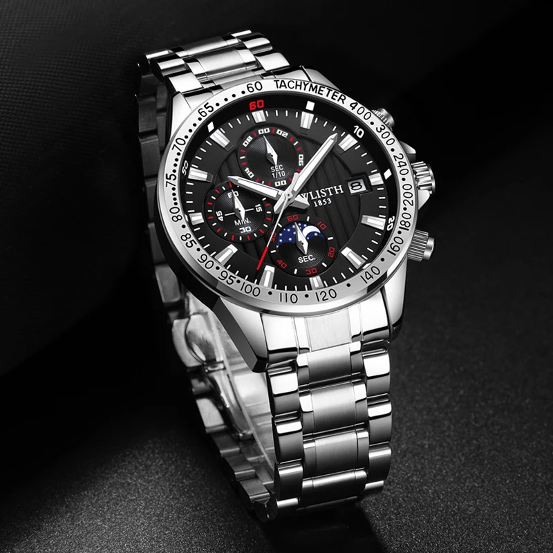 Fashion Men's Watch Luxury Leisure Brand Calendar Luminous Waterproof Stainless Steel Clock relogio masculino 2021 NEW | Наручные
