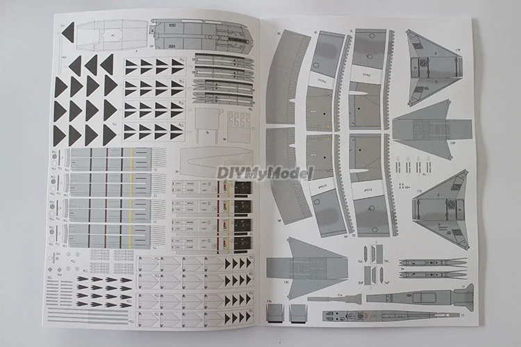 F-15c Eagle 1:33, caza halinski, modelo de papel genuino, KIT de modelos de papel artesanal, rompecabezas de juguete hecho a mano, accesorios de pel&iacute;culas de regalo-3