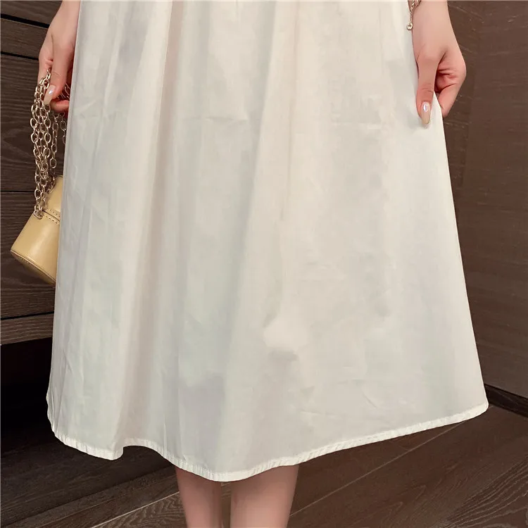 

BacklakeGirls Elegant High Waist Square Collar Short Sleeve Cocktail Dress Solid Color Midi Party Dress Vestidos De Noche Fiesta