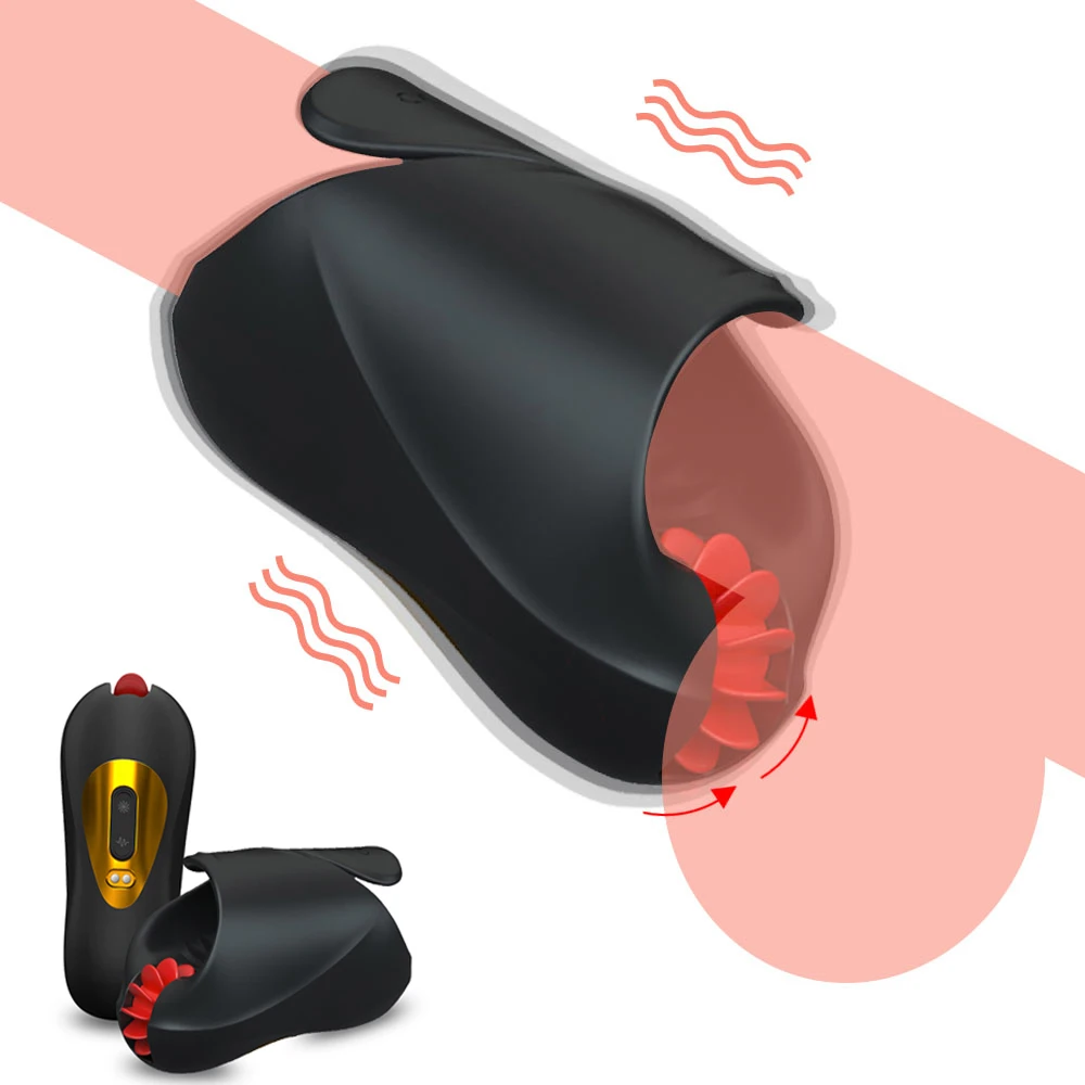 7 Скорость головка пениса массажер Секс игрушки для Для мужчин лизание член