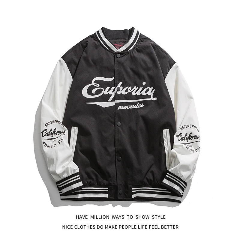 

2021 New Spring&Autumn Thin Oversized Loose Baseball Jacket Men's Bomber Coat Women's Varsity Boyfriend Style Unisex Couple