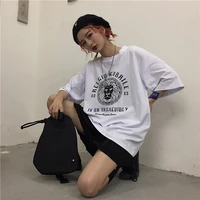 oversized t shirt harajuku ins top alphabet printed all matching bottoming loose bf style short sleeve t shirt for men and women