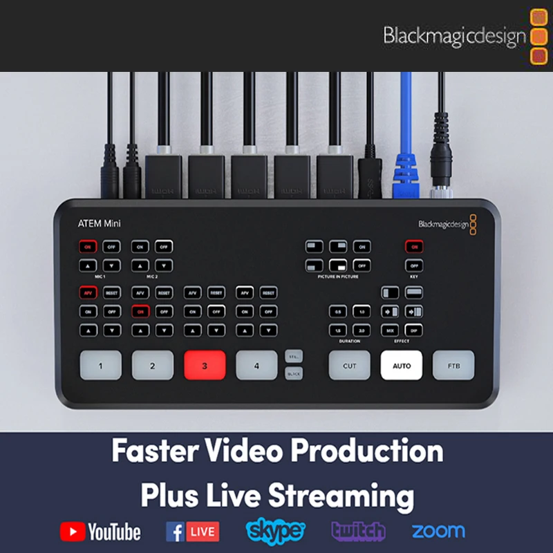 Оригинальный Blackmagic Design ATEM Mini Pro / HDMI переключатель потока в реальном времени