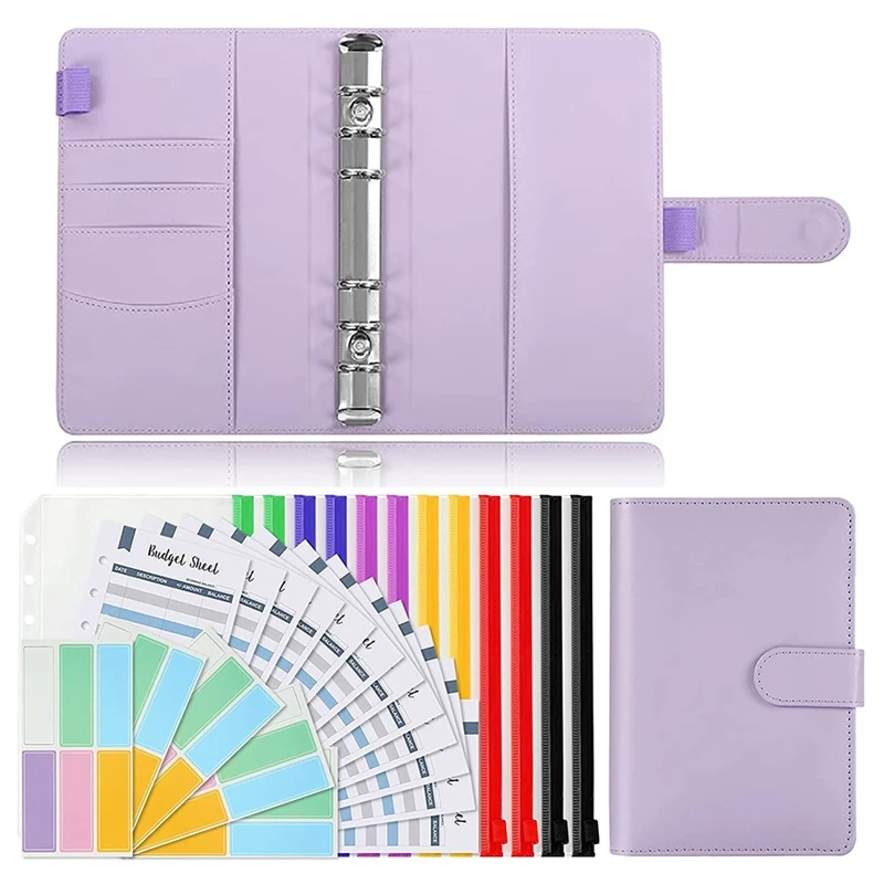

Budget Binder Organizer,A6 Cash System Planner for Money Receipts Budgeting, for Writing Down Different Budget