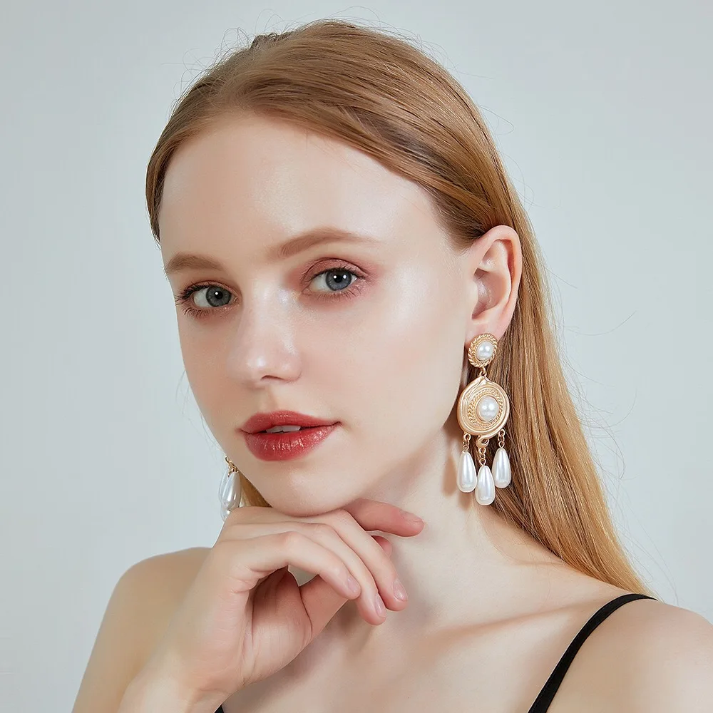 Серьги кисточки с жемчугом в стиле барокко 2020|Серьги-подвески| |