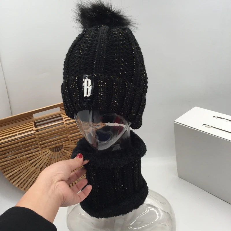 CouplesBlack red beanie женская зимняя шапка с добавлением шерсти зимние наушники