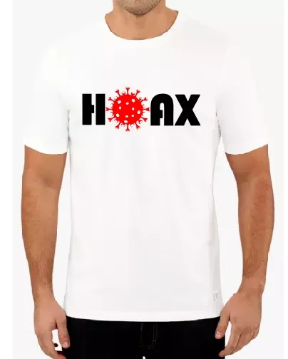 

Футболка HOAX 2020 от гриппа, фальшивые новости о госзаговоре!